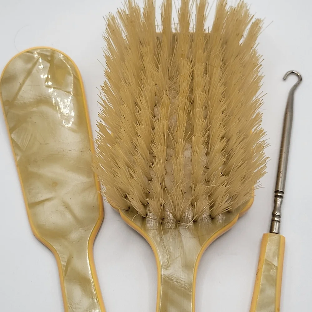 VTG Celluloid Vanity Set | 4 Pieces